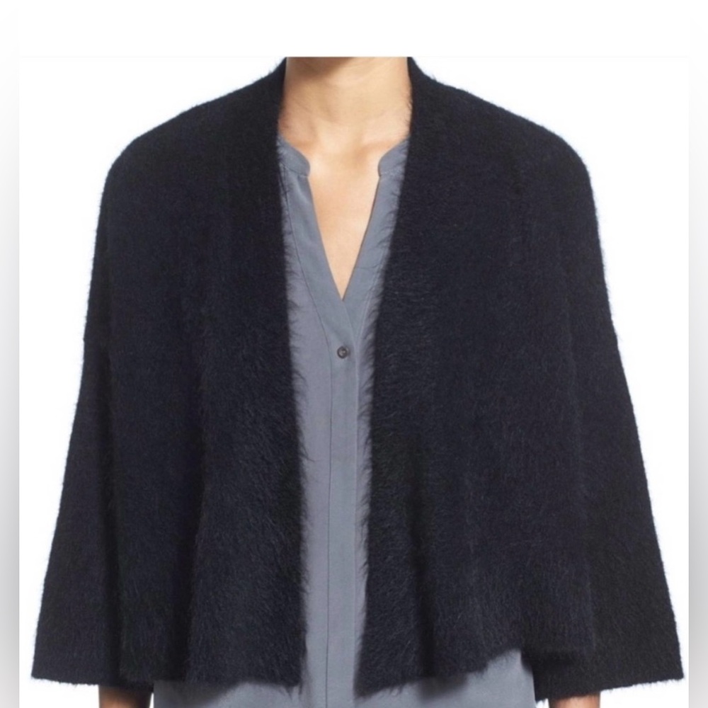 Eileen Fisher Wool Blend Fuzzy Cardigan